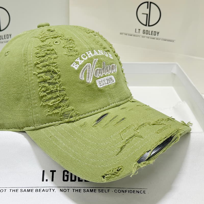 帽子 レディース ヴィンテージ風ダメージ加工キャップ