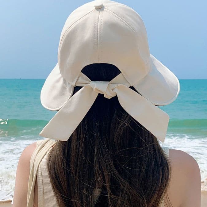 帽子 レディース リボン結び 優美なサファリハット