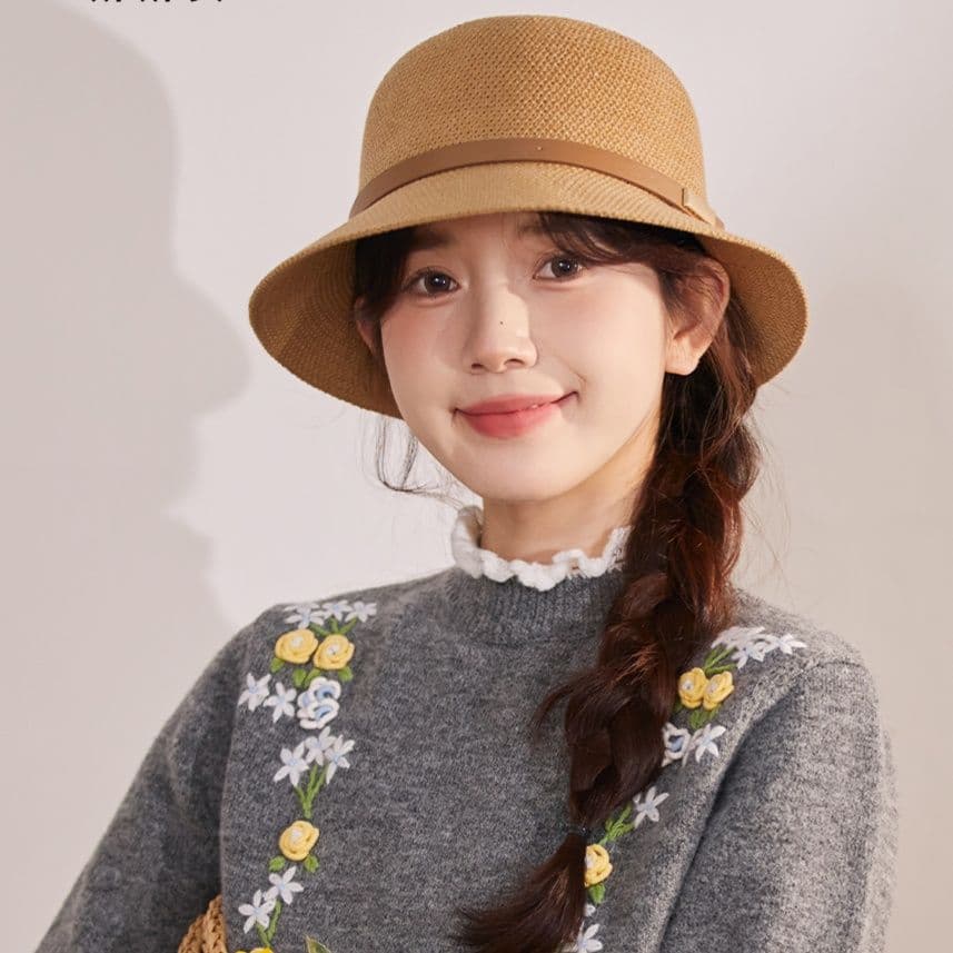 帽子 レディース シンプル上品　麦わらハット