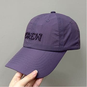 帽子 レディース 軽やか刺繍入りクルーキャップ