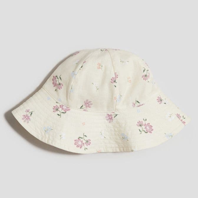帽子 レディース 花柄プリント やわらかバケットハット