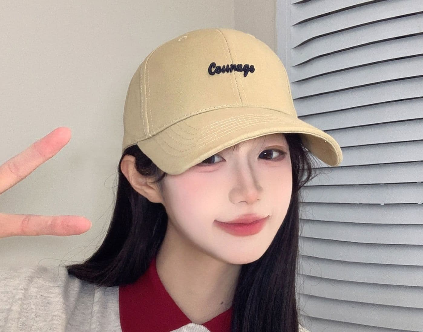 帽子 レディース 文字刺繍入りカジュアル野球帽
