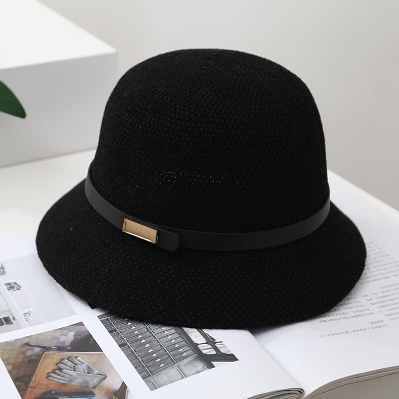 帽子 レディース 上品　編み込みバケットハット