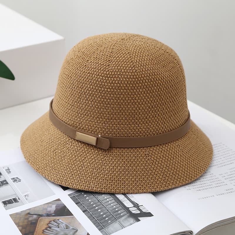 帽子 レディース 上品　編み込みバケットハット