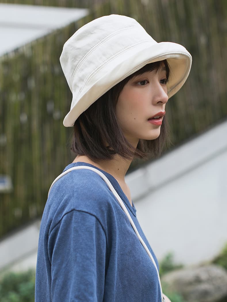 帽子 レディース シンプル綿素材バケットハット
