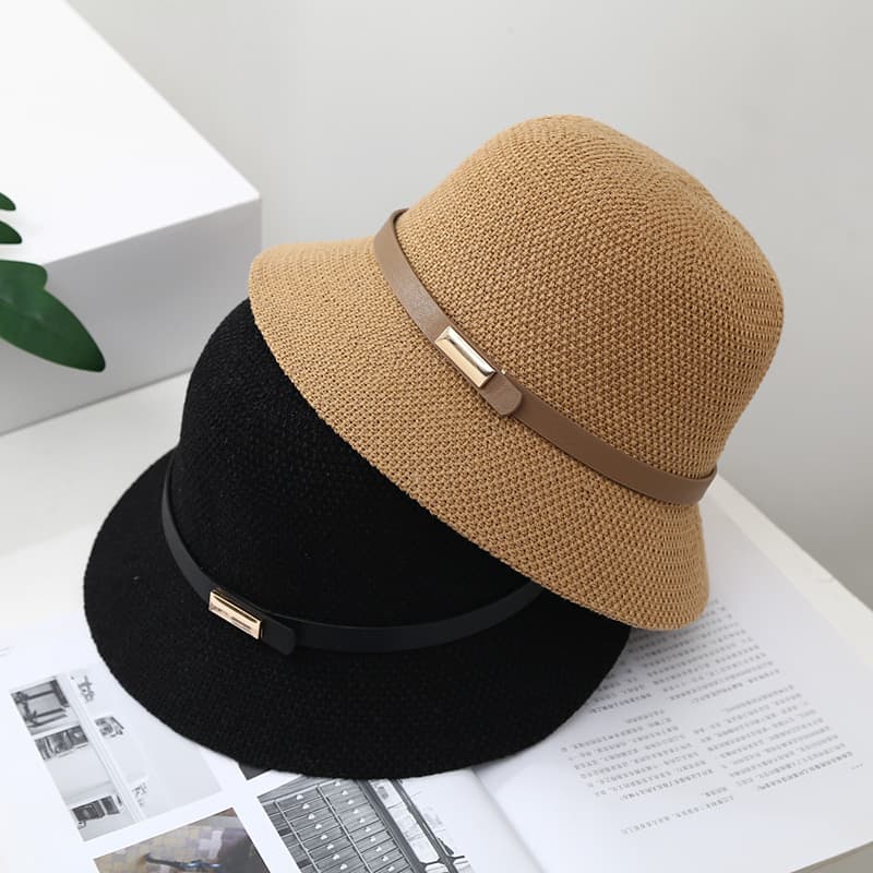 帽子 レディース 上品　編み込みバケットハット