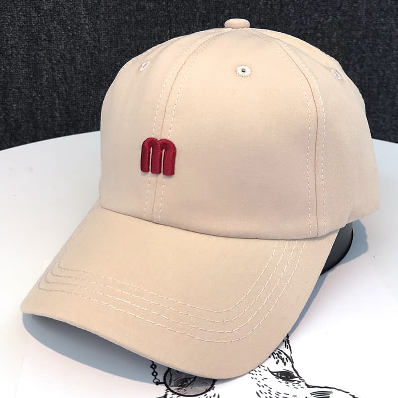 帽子 レディース シンプルワンポイント刺繍キャップ