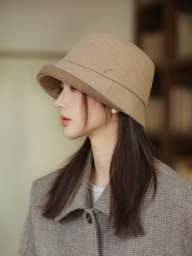 帽子 レディース 上品な金具付きリボンベルト女性用つば広帽子