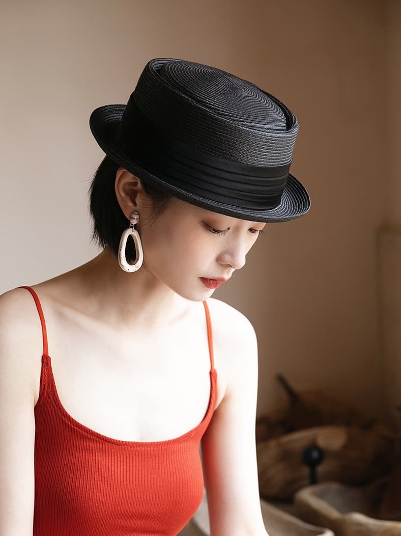 帽子 レディース クラシカル麦わらカンカン帽