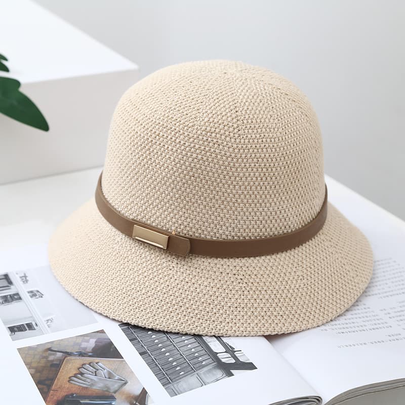 帽子 レディース 上品　編み込みバケットハット