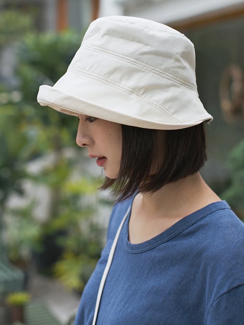 帽子 レディース シンプル綿素材バケットハット