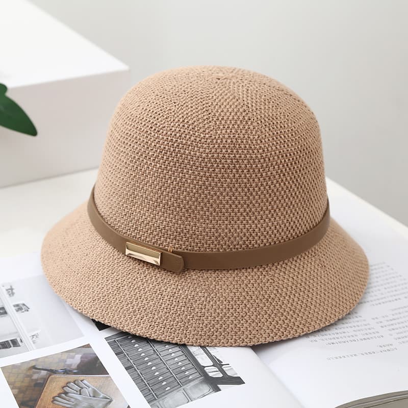 帽子 レディース 上品　編み込みバケットハット
